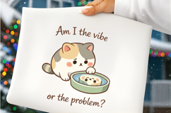 Am I the Vibe or the Problem Funny Cat Meme Cute Kawaii Product Image 2