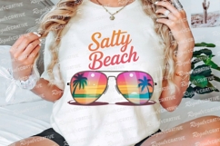 Salty Beach Sunglasses with Palm Trees Sublimation PNG Product Image 2