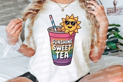 Sunshine Sweet Tea Cup with Sunglasses Sun Sublimation PNG Product Image 2