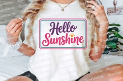 Hello Sunshine Text Design in Pink Purple Sublimation PNG Product Image 3