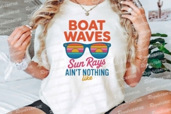 Boat Waves With Summer Sunglasses Sublimation PNG Product Image 3