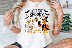 Halloween Ducks in Costume with Bats and Sublimation PNG Product Image 3