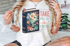 Floral Design Book Take Me Bookstore Sublimation PNG Product Image 3