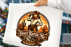 Don’t Rattle Me Cowgirl Western Rattlesnake Vintage Desert Product Image 5