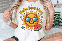 Smiling Cartoon Sun with Sunglasses and Sublimation PNG Product Image 2