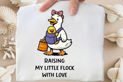 Raising My Little Flock With Love Duck Mom PNG Product Image 4