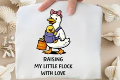 Raising My Little Flock With Love Duck Mom PNG Product Image 4