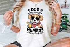 Cool Dog Cartoon Drinking Orange Juice Sublimation PNG Product Image 3