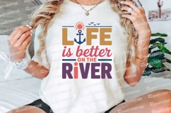 Life Is Better On The River Sublimation PNG Product Image 3