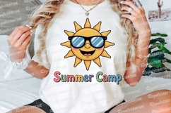 Cartoon Sun Wearing Sunglasses with Summer Sublimation PNG Product Image 2