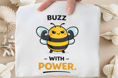 Buzz With Power Cute Strong Bee Design Product Image 3