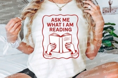 Red Illustration of Hands Holding Open Book Sublimation PNG Product Image 3