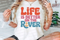 Life Is Better On The River Sublimation PNG Product Image 3