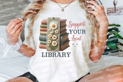 Support Your Local Library Vintage Sublimation PNG Product Image 3