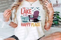 Lake Relaxing Chair Happy Place Graphic Sublimation PNG Product Image 3