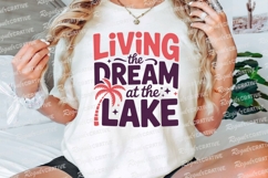 Living The Dream At The Lake Sublimation PNG Product Image 3