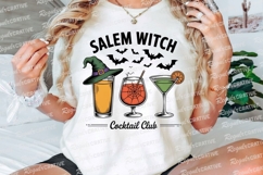 Salem Witch Cocktail Club Drinks with Witch Sublimation PNG Product Image 3