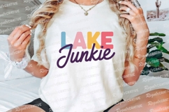 Lake Junkie Typographic Design Colorful Sublimation PNG Product Image 3