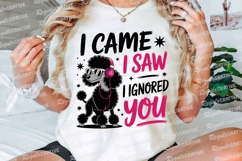 Black Poodle with Sunglasses and Headphones Sublimation PNG Product Image 3