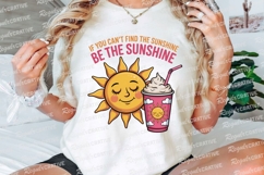Be The Sunshine Quote With Smiling Sun Sublimation PNG Product Image 3