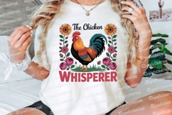 Chicken Whisperer Floral Design Animal Farm Sublimation PNG Product Image 3