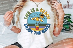 Beach Life Illustration with Sun Umbrella Sublimation PNG Product Image 3