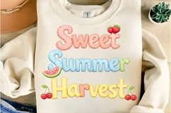 Sweet Summer Harvest Cute Patchwork Fruit Summer PNG Design Product Image 5