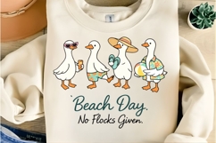 Beach Day No Flocks Given Funny Goose Beach Vacation PNG Product Image 6