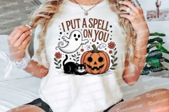 Halloween Illustration with Ghost Pumpkin Sublimation PNG Product Image 3