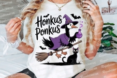Honkus Ponkus Goose Witch with Black Cat Sublimation PNG Product Image 3