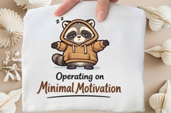 Operating on Minimal Motivation PNG, Funny Raccoon Product Image 3