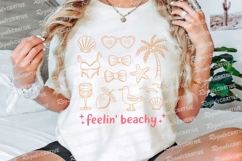 Beach Themed Doodle Illustration with Sublimation PNG Product Image 2