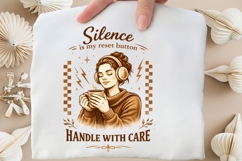 Silence Is My Reset Button PNG Design Product Image 4