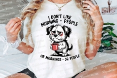 Grumpy Dog with Coffee Mug and Anti Sublimation PNG Product Image 3