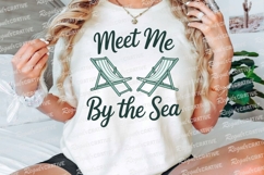Meet Me By The Sea Text with Beach Chairs Sublimation PNG Product Image 2