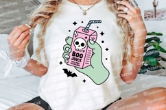 Zombie Hand Holding Boo Juice Box with Skull Sublimation PNG Product Image 3