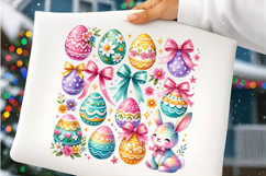 Cute Easter Eggs and Bunny Pastel Floral Spring Holiday Product Image 7