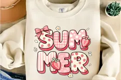 Sweet Strawberry Summer Cute Summer Strawberry PNG Design Product Image 5