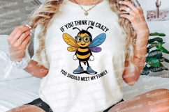 Funny Bee Cartoon Character With Quote Sublimation PNG Product Image 3