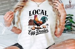 Local Egg Dealer Rooster Farmhouse Sublimation PNG Product Image 3