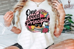 One Loved Principal Design With School Items Sublimation PNG Product Image 3