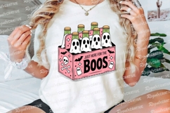 Pink Beer Crate with Ghost Bottles and Sublimation PNG Product Image 3