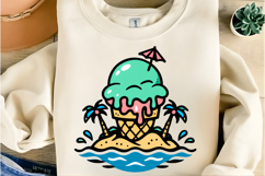 Cute Tropical Ice Cream Beach Summer Island Dessert Product Image 5