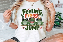 Cool Frog Design Illustration With Sublimation PNG Product Image 3