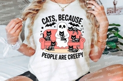 Halloween Design Cats Skeleton Ghost Sofa Sublimation PNG Product Image 3
