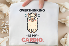 Funny Overthinker Llama PNG Product Image 5
