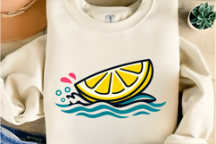 Fresh Lemon Slice Ocean Waves Summer Beach Tropical Product Image 5