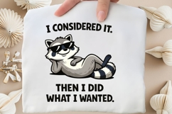 I Considered It Then Did What I Wanted Raccoon PNG Design Product Image 4