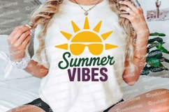 Summer Vibes Graphic with Sunglasses Sun Sublimation PNG Product Image 3