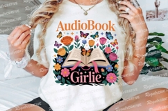 Girly Audiobook Design With Flowers And Sublimation PNG Product Image 3